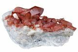 Natural, Red Quartz Crystal Cluster - Morocco #181571-2